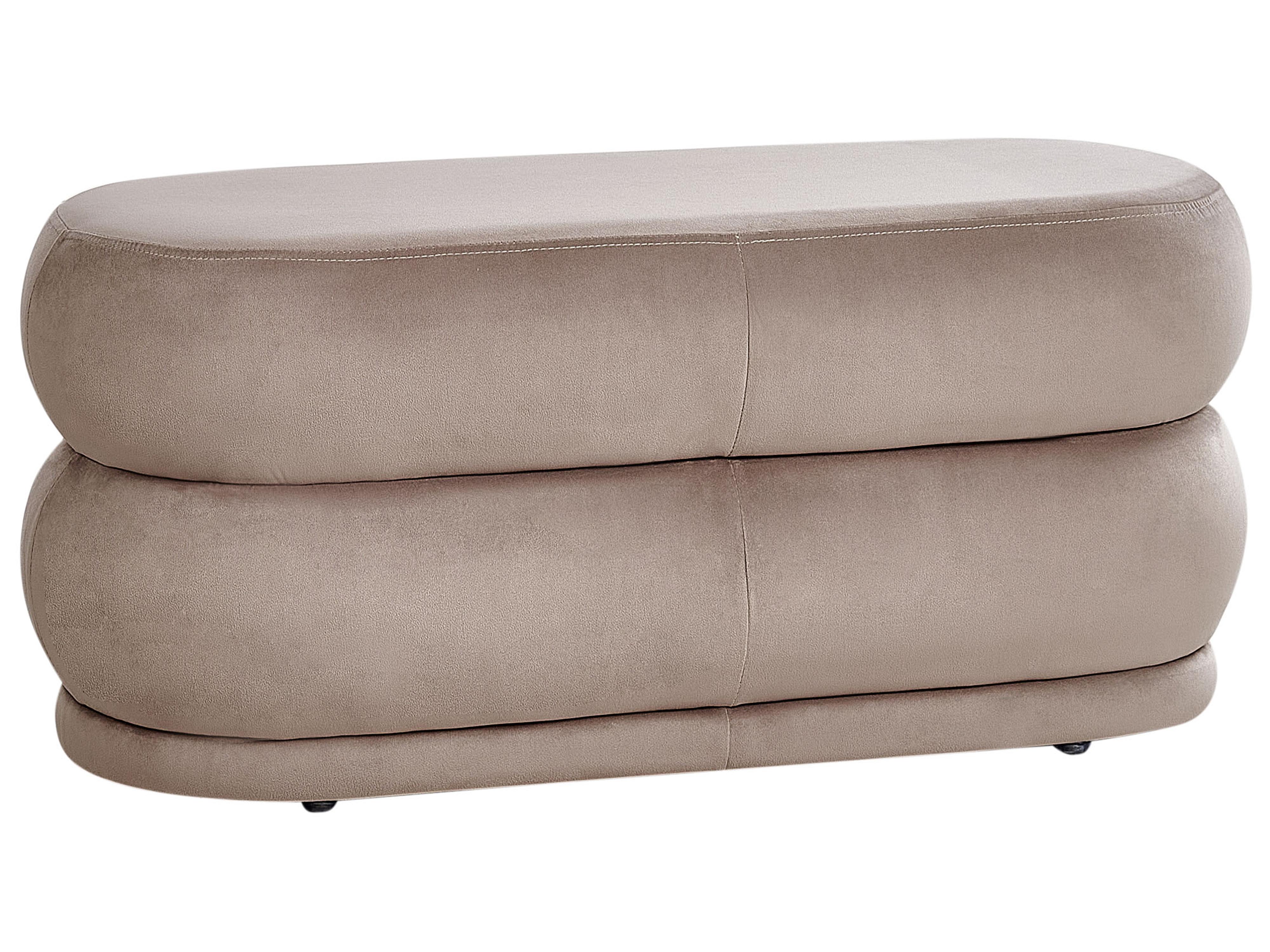 Bankje ELLENDALE Fluweel Taupe