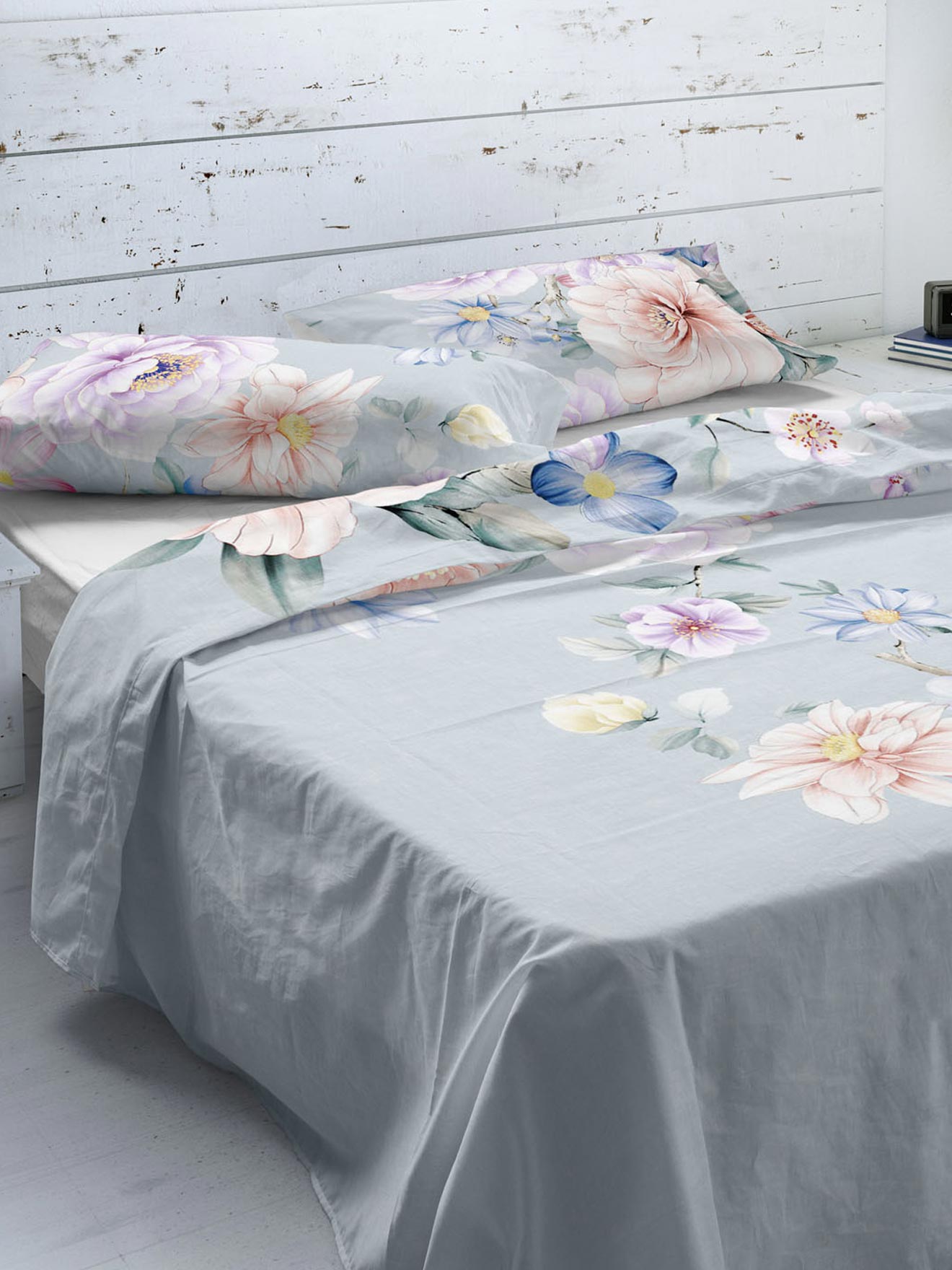 Drap Fleurs géantes coton