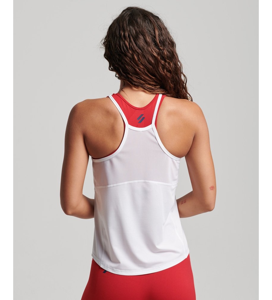 Camiseta regata Superdry Active, branca