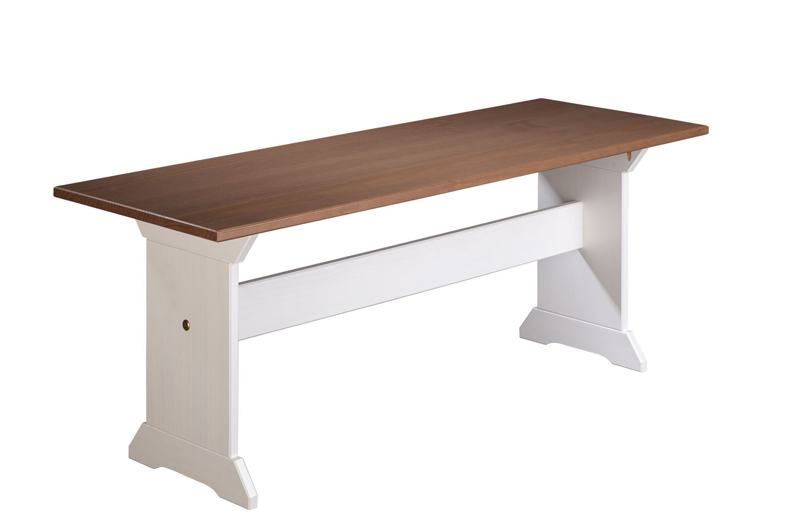 CASAVANTI Sitzbank JACOB 32.2 Weiß Massivholz / braun