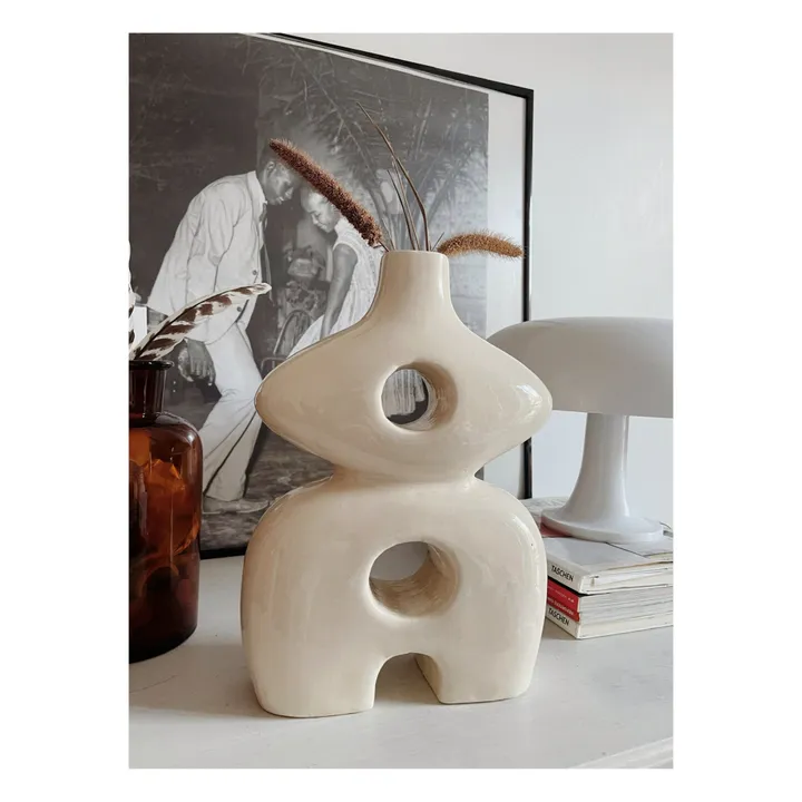 Beldy Vase en céramique Uranie | Blanc