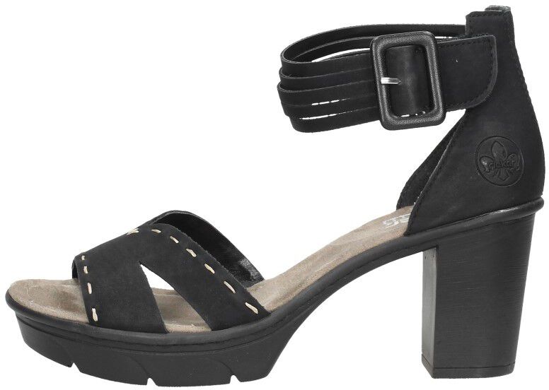 Rieker Sandalen Hak zwart