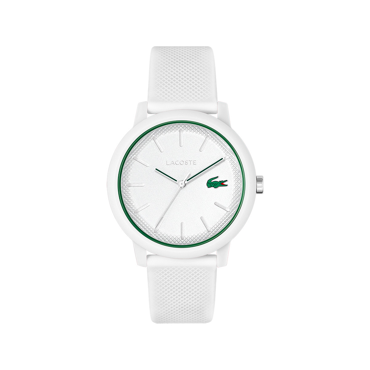 Montre Lacoste.12.12. homme résine bracelet silicone blanc
