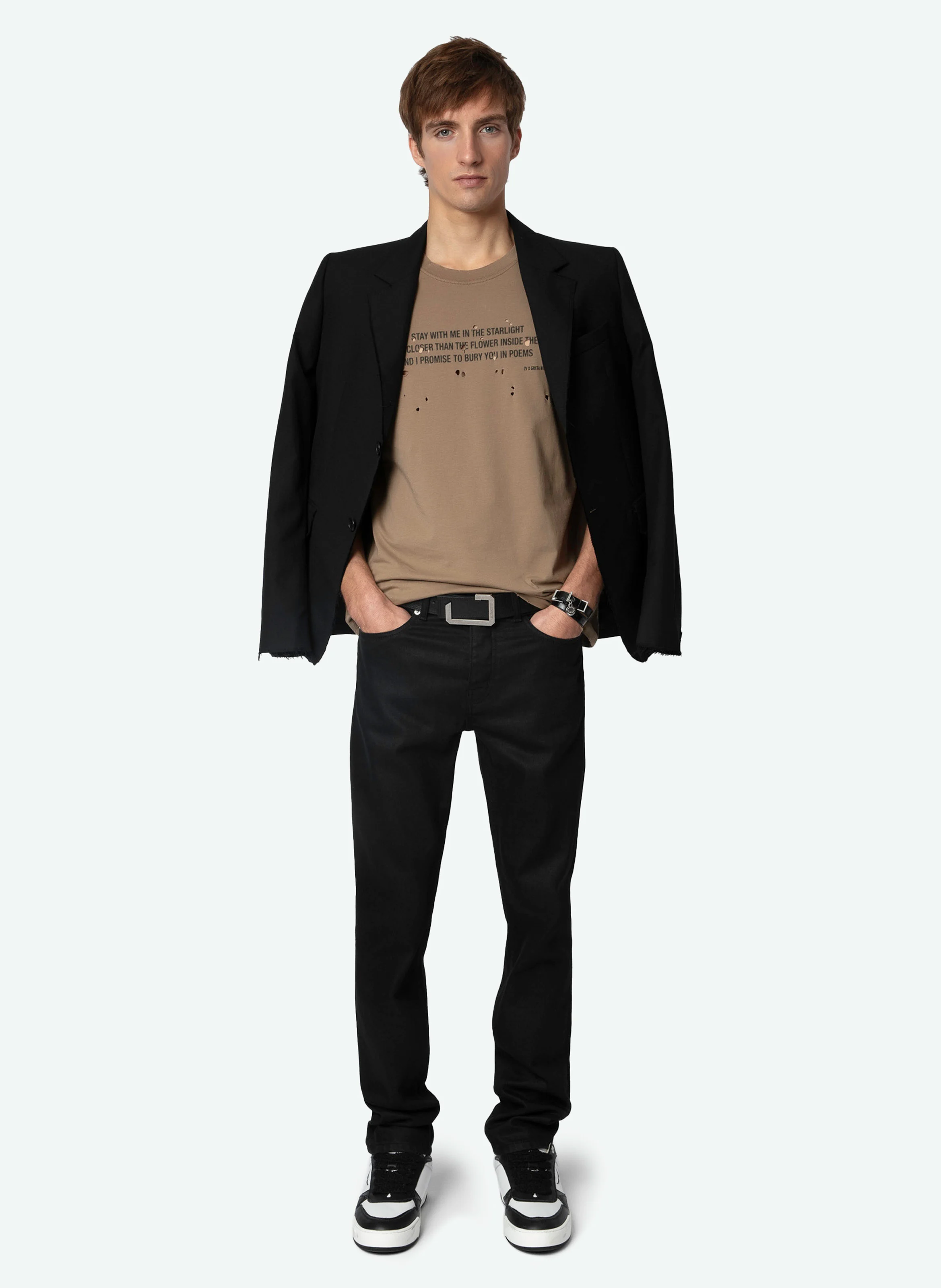 TOMMY - Tee-shirt droit en coton bio | Beige