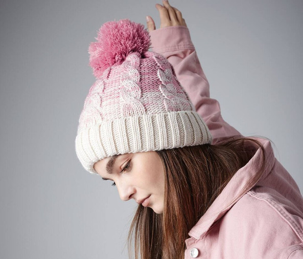 Beechfield BF459 - Bonnet Douillet à Pompon en Laine Synthétique