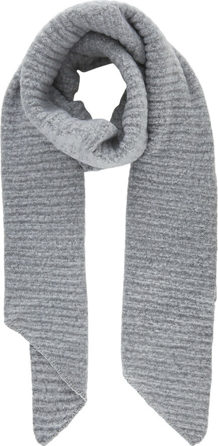 Pieces PCPYRON STRUCTURED LONG SCARF NOOS Grå