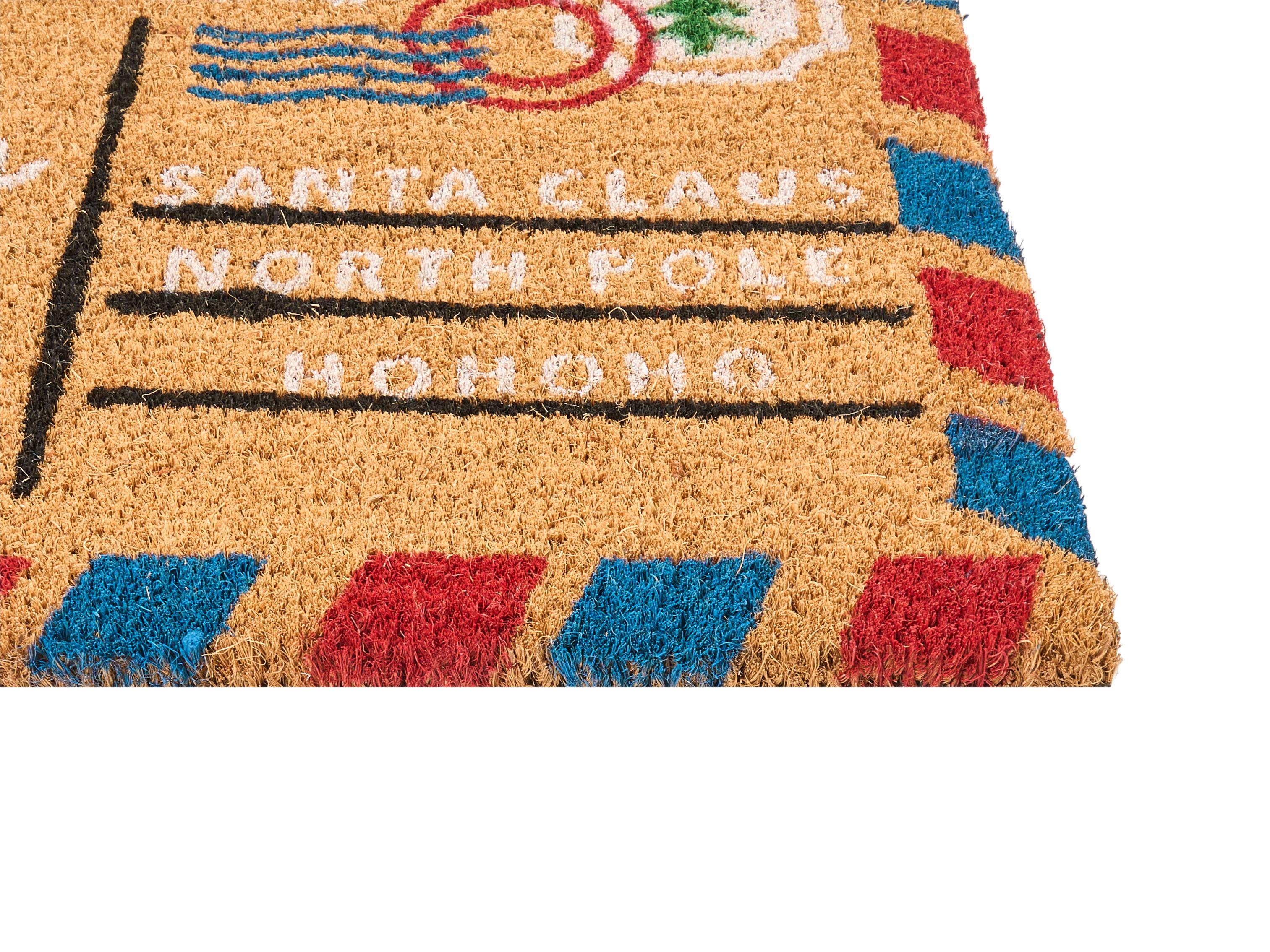 Deurmat KATALLA Natuurlijk 50 x 80 cm Kerstpatroon Kokos