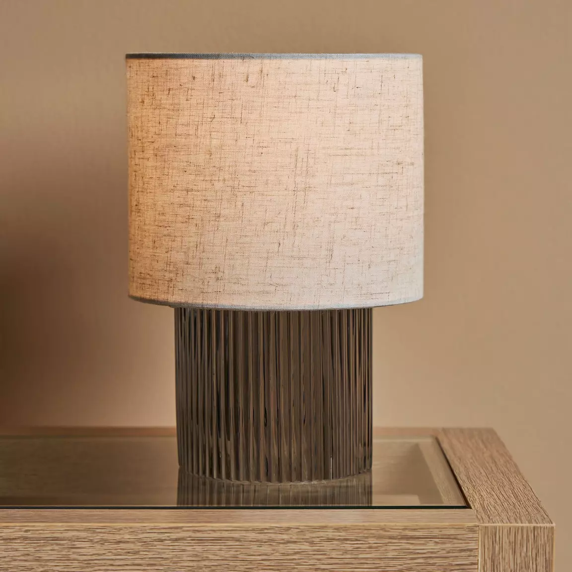Lampe à poser en verre (H22 cm) Delia Noir