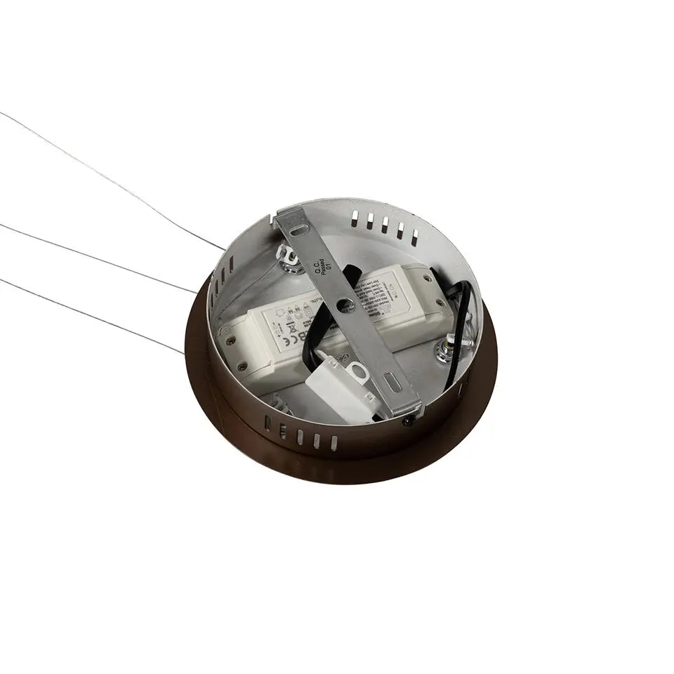 Qazqa professional hanglampen girello bruin geïntegreerde led