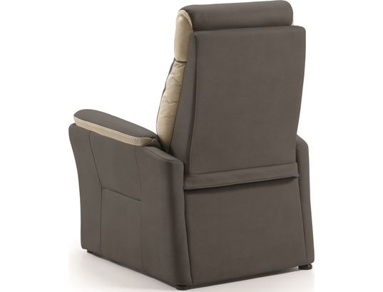 CONCEPT1 - Canapé tissu Paris gris 2 places électrique + fauteuil fixe