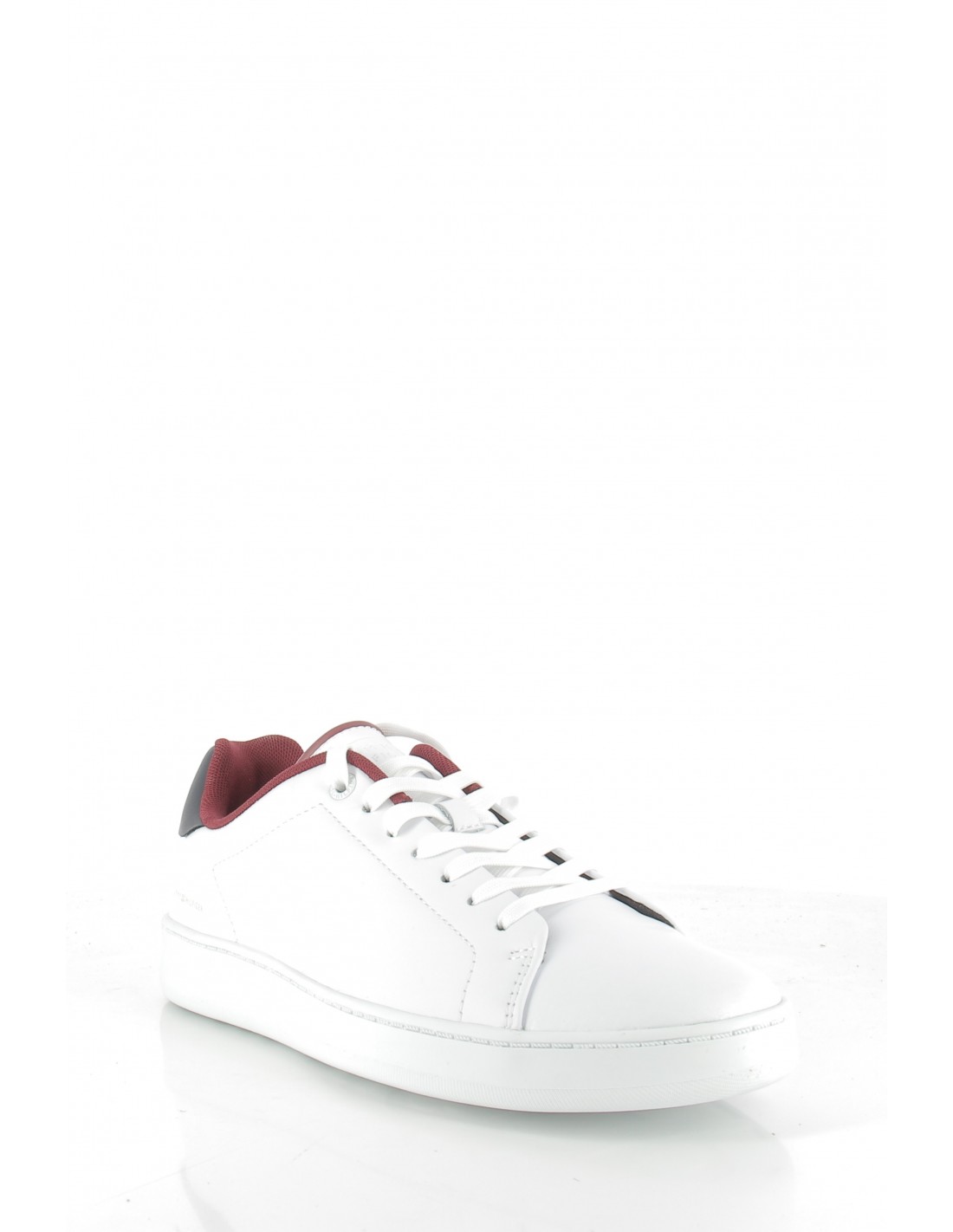 tommy hilfiger baskets de ville homme court sneaker leather cuir blanc