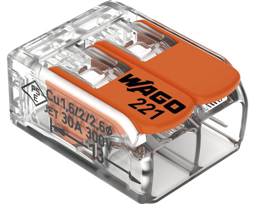 Wago 221-612 COMPACT-klemblok 0,5-6 mm² 2-aderige hefboomklem 10 stuks