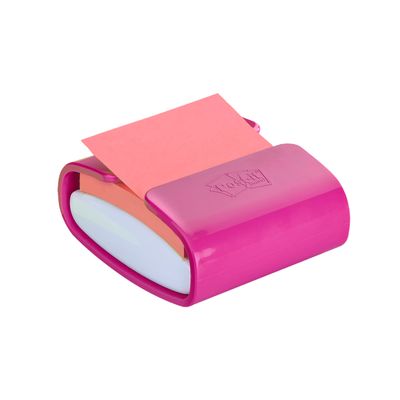 Post-it - Dévidoir fuschia Z-Notes - + 1 bloc Super Sticky - vert néon