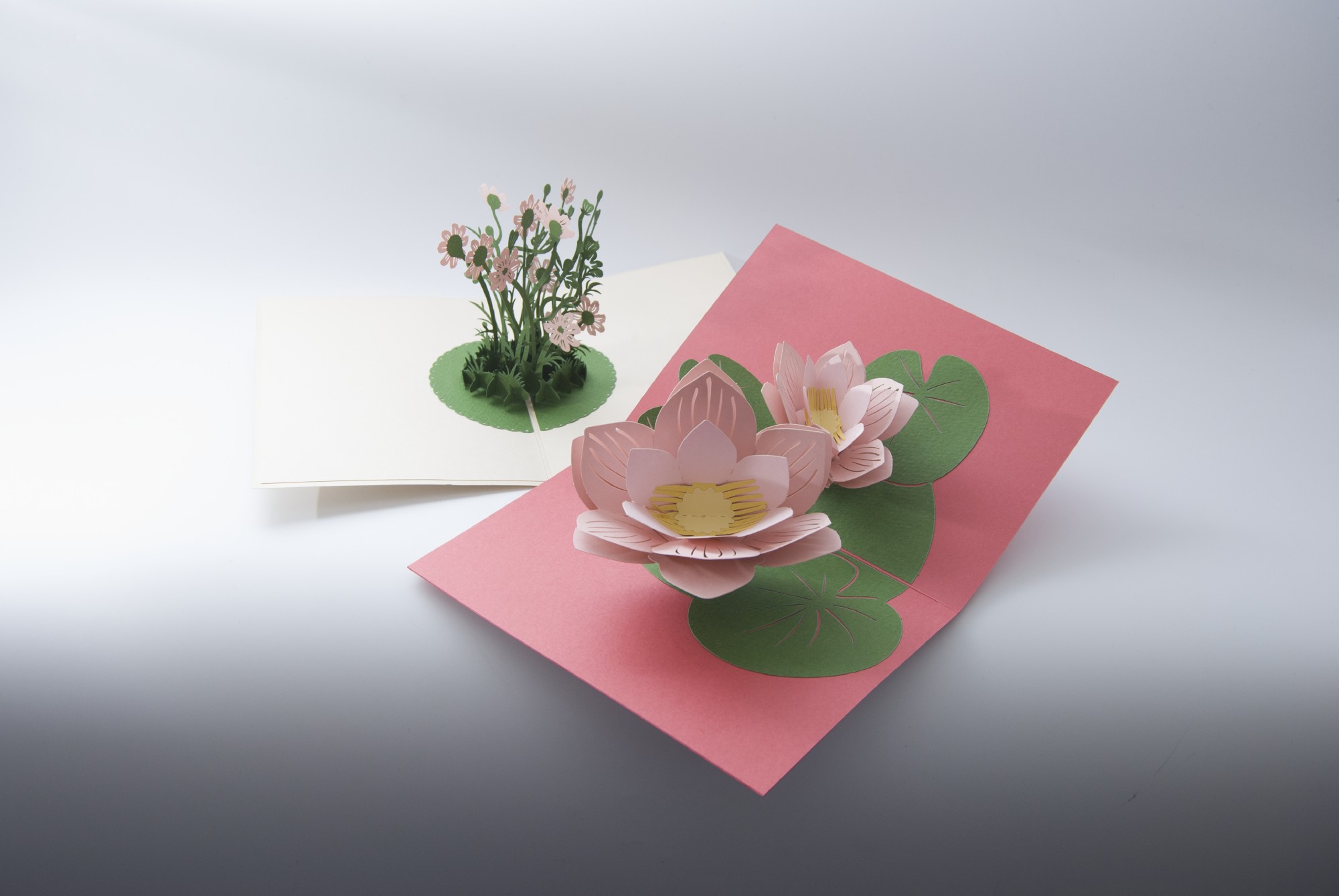 Pop-Up Karte 'Seerose', rosa, grün, L 18 cm, B 13 cm günstig bestellen