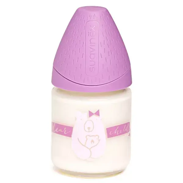 Suavinex Biberon en Verre Meaningful Life Ours Violet 120ml