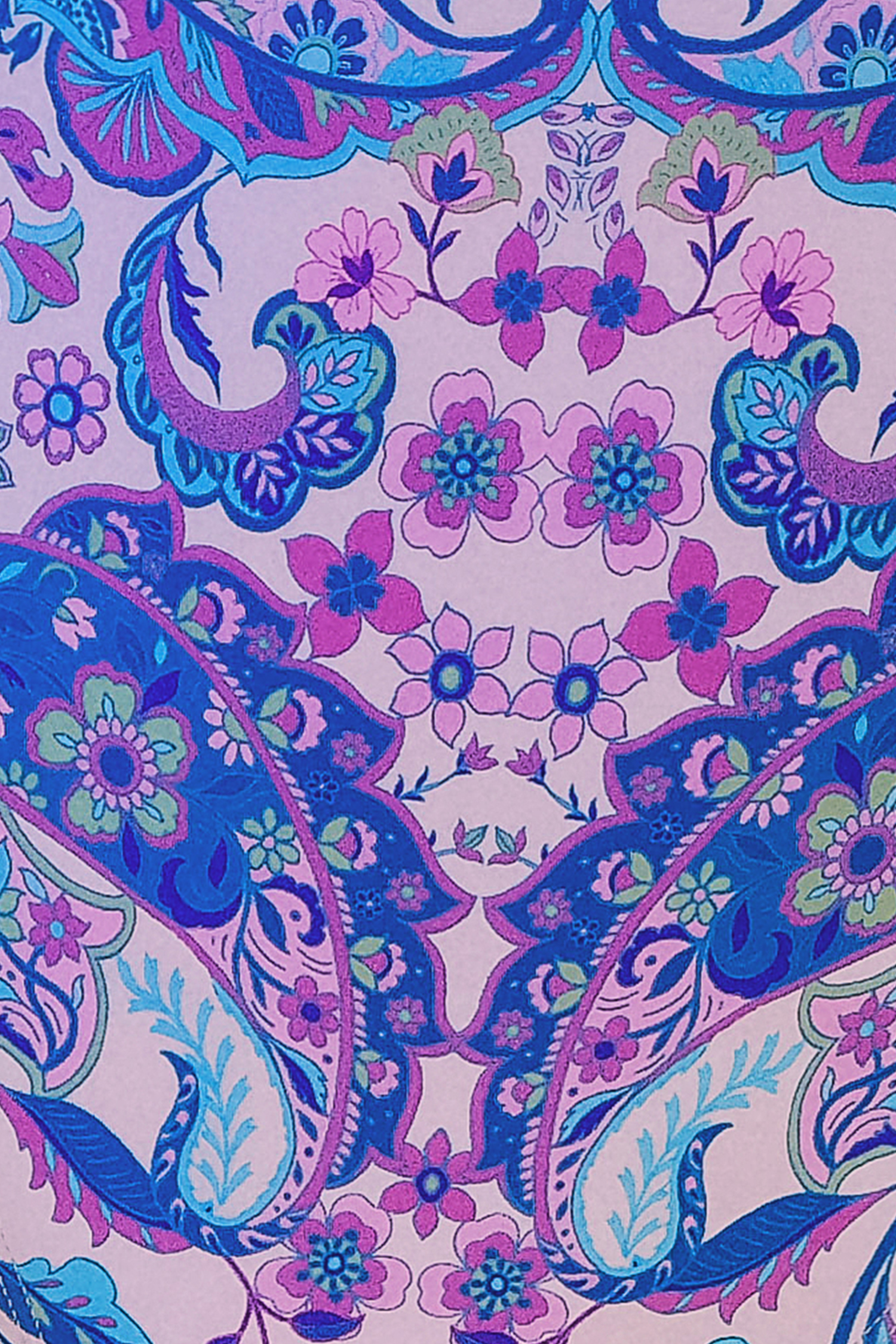Monokini ethnique paisley à col en V effronté