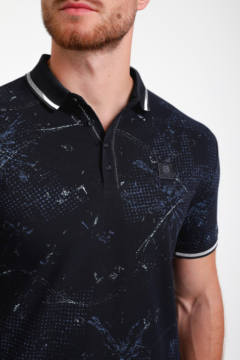 Gabbiano blauwe heren polo