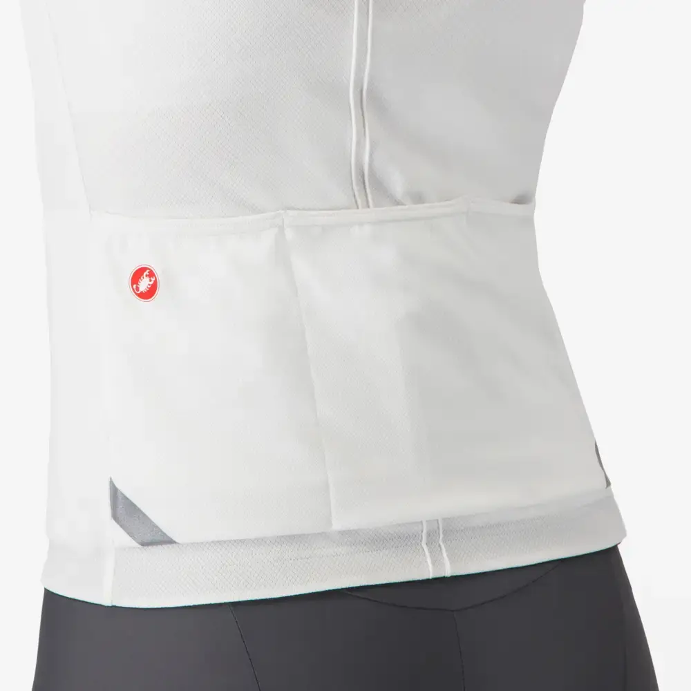 Castelli Anima 4 Fietsshirt Korte Mouwen Wit Dames