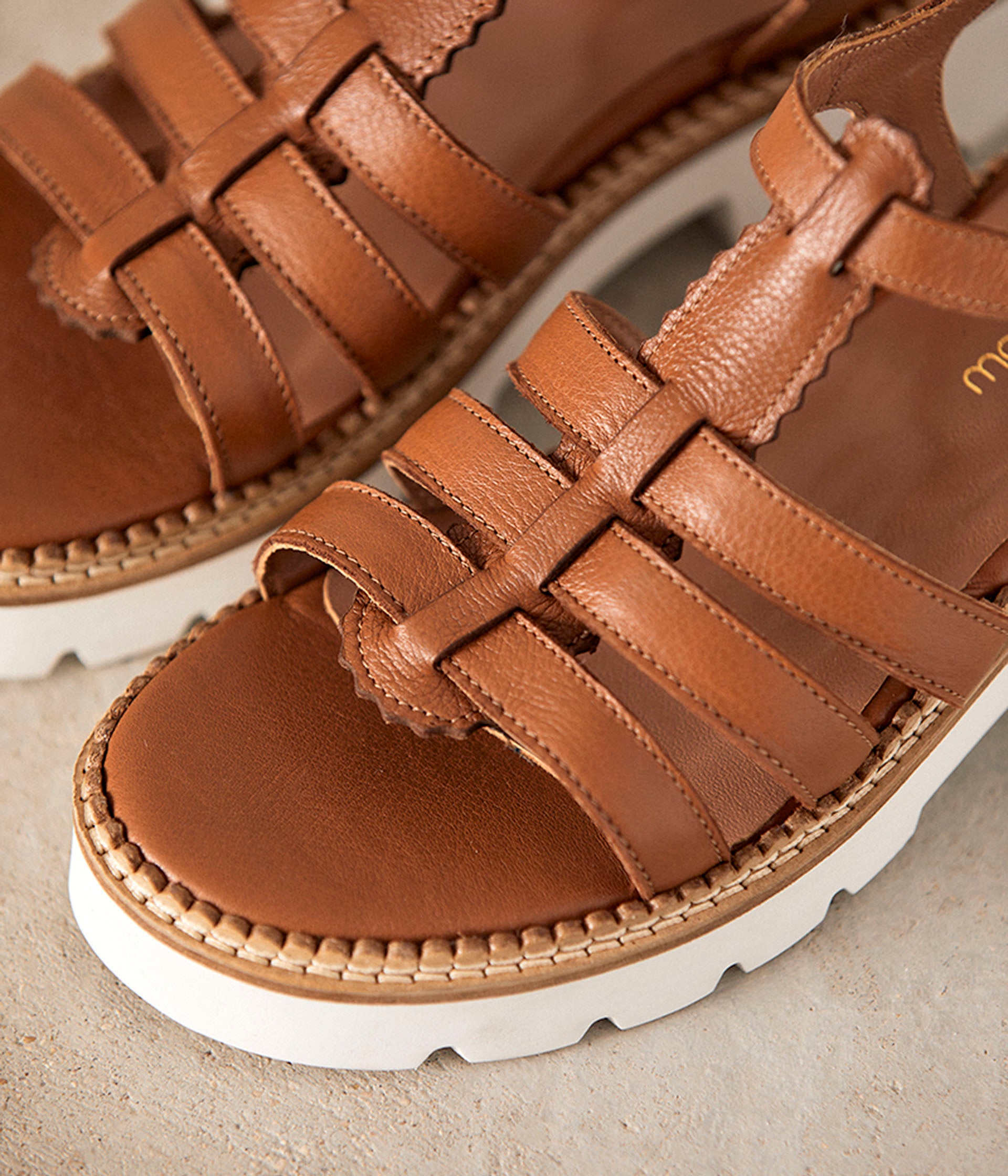 Sandale cuir cognac Isidole