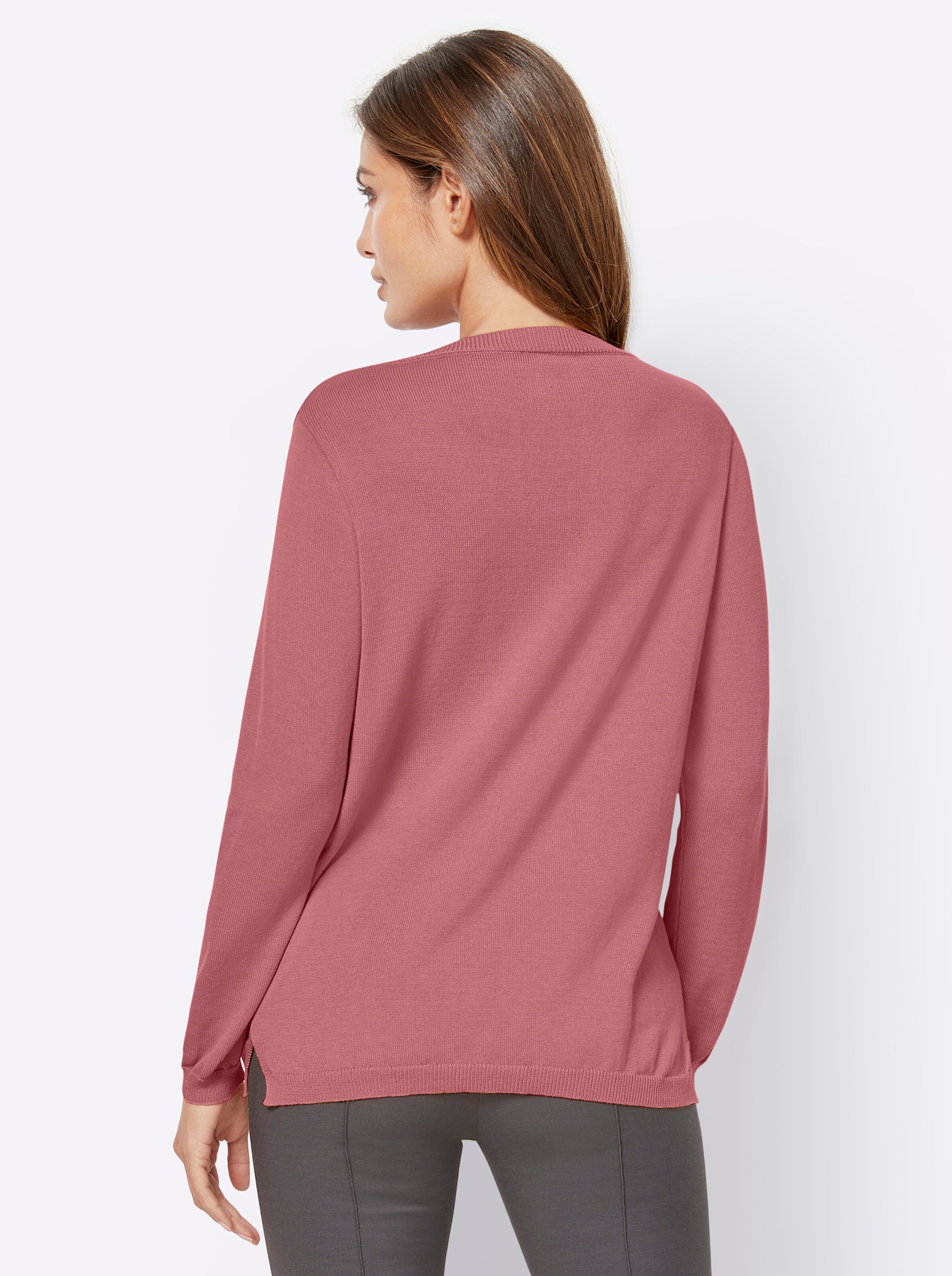 V-Ausschnitt-Pullover in erika