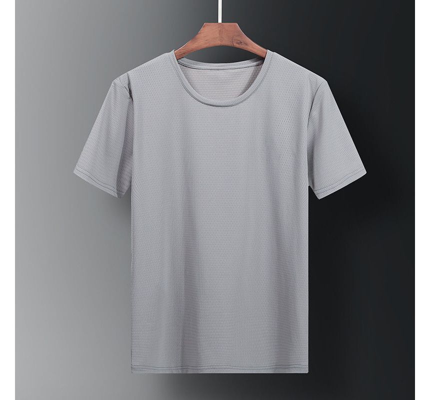 Acrius - T-shirt met korte mouwen en ronde hals, effen / sokken