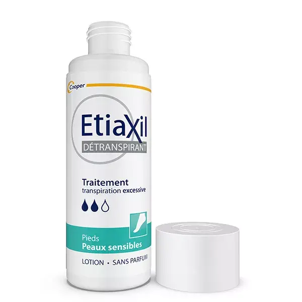 Desodorante antitranspirante Etiaxil para transpiração excessiva e pés sensíveis, 15ml