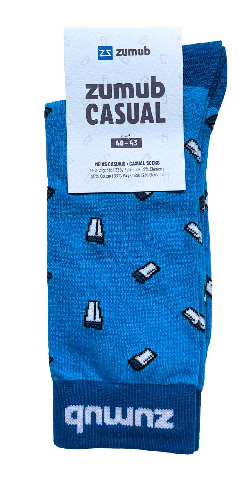 Meias casuais Zumub, azul Zumub