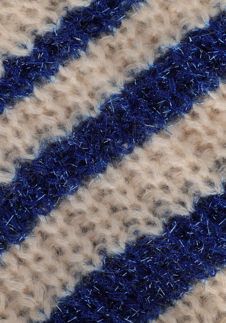 LIKE FLO blauw/wit gestreepte like flo trui f208-5317