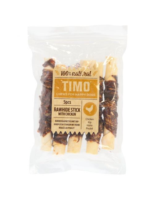 Timo Runder Kauwstick - Hondensnacks - Kip 12 cm 150 g 5 stuks