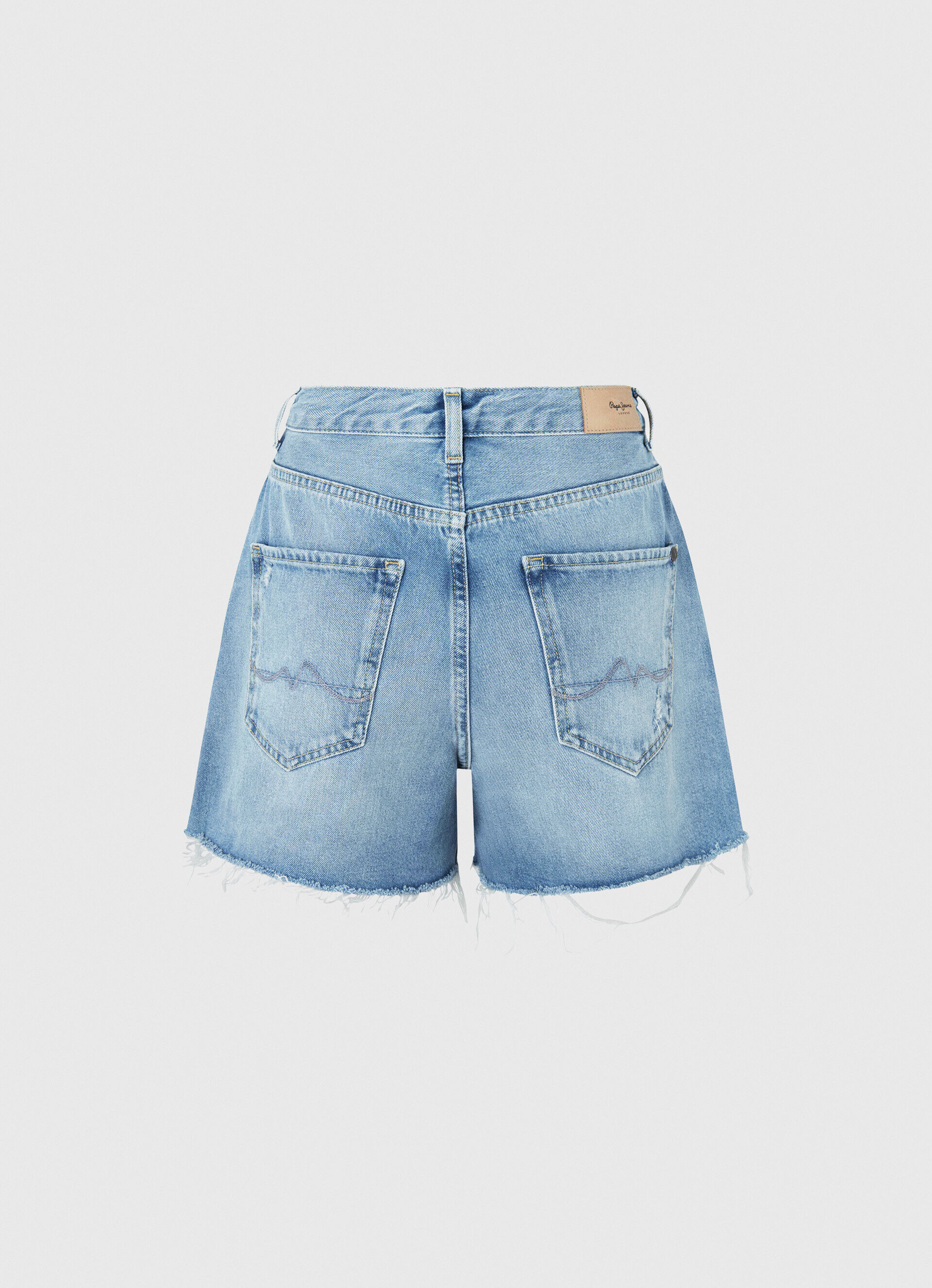CALÇA JEANS CURTA COM CORTE BALÃO - jeans