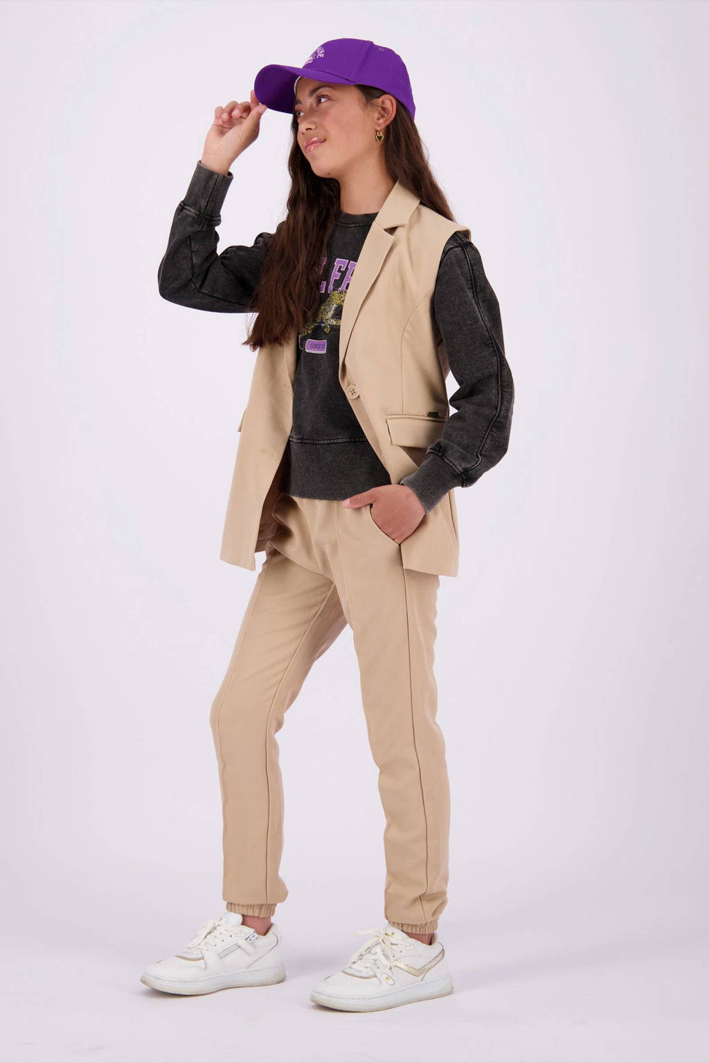 Vingino slim fit broek Solange zand