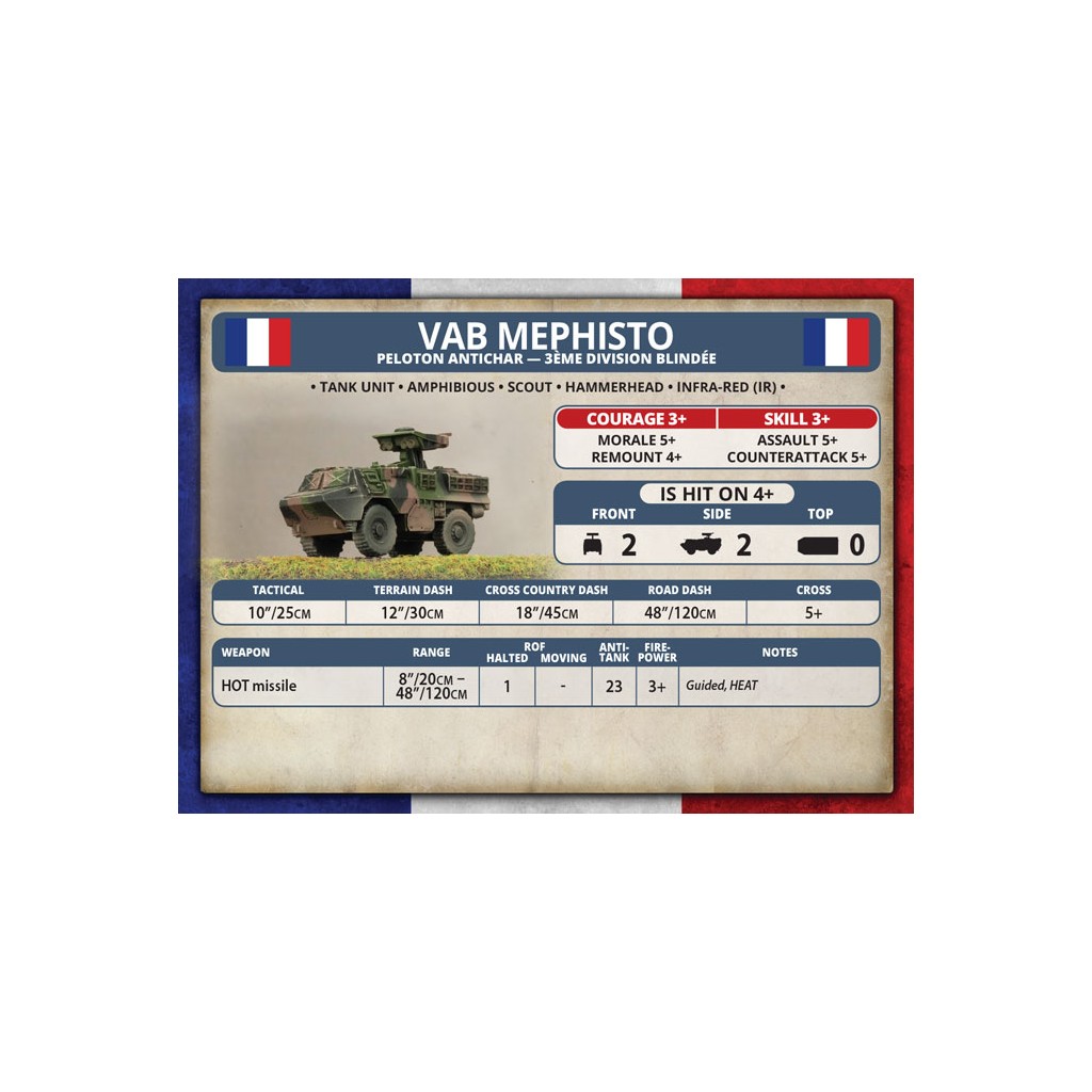 Team Yankee - French VAB Mephisto Anti-tank Platoon