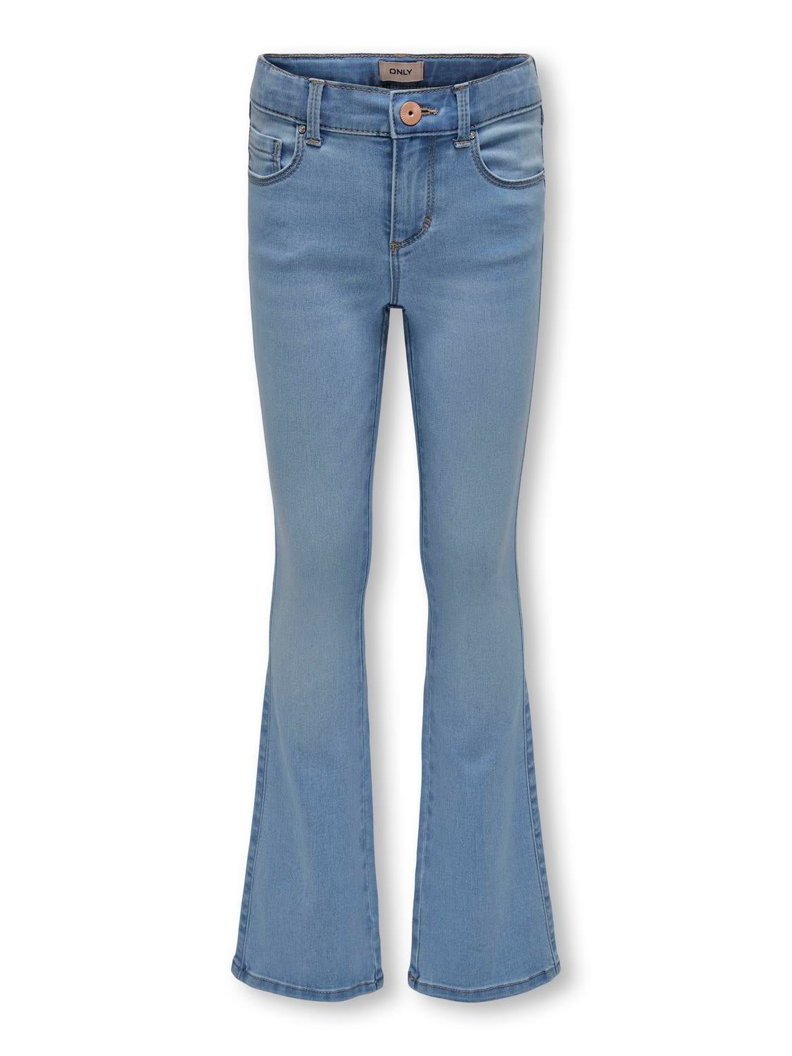 KOGROYAL Mittlere Taille Ausgestellt Jeans Light Blue Denim
