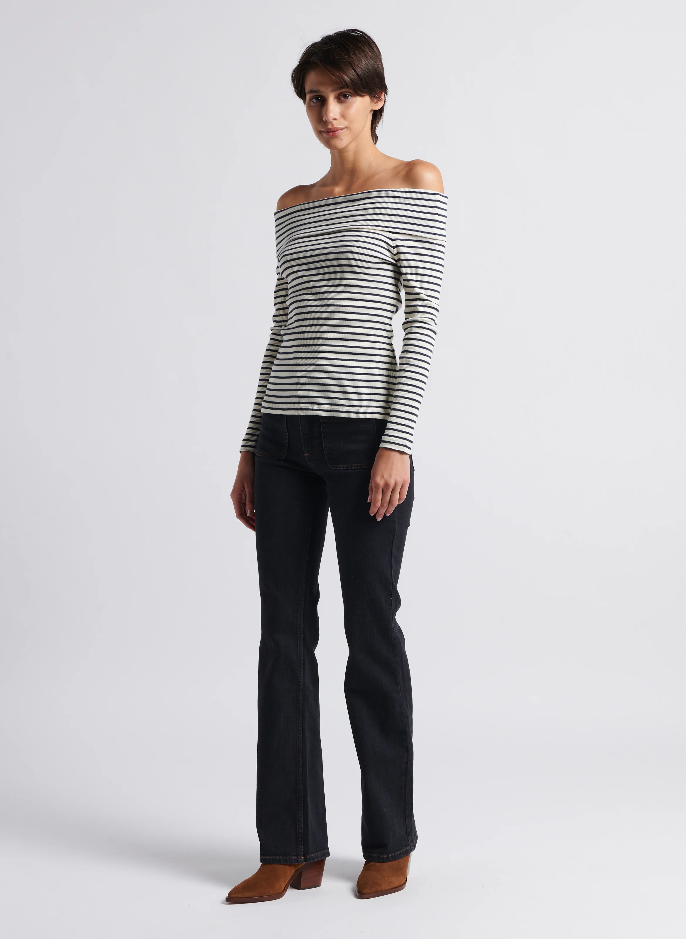 ROSS - Pantalon boot-cut en jean | Noir