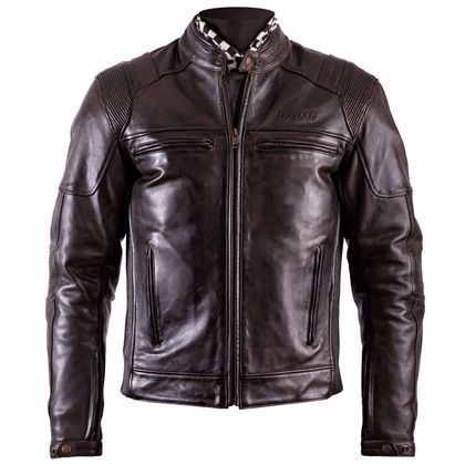 Blouson Helstons TRUST - cuir DIRTY - Marron