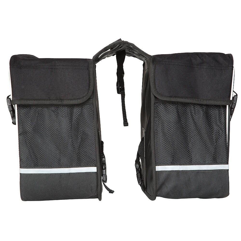 tectake® Fahrradtasche, für den Gepäckträger, mit Schnallenverschluss, Tragegriff und Reflektorstreifen, 34 x 17 x 30 cm