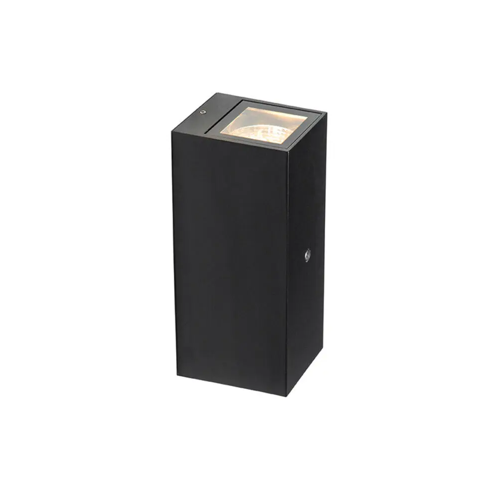 Qazqa buitenlampen met sensor baleno zwart gu10