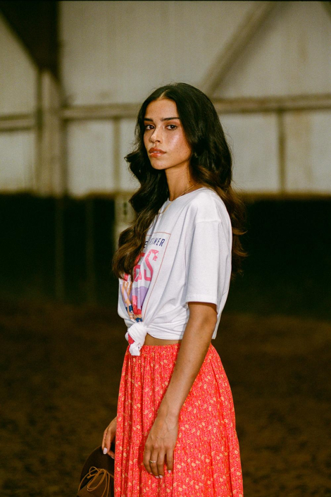 Fluresk witte dames t-shirt