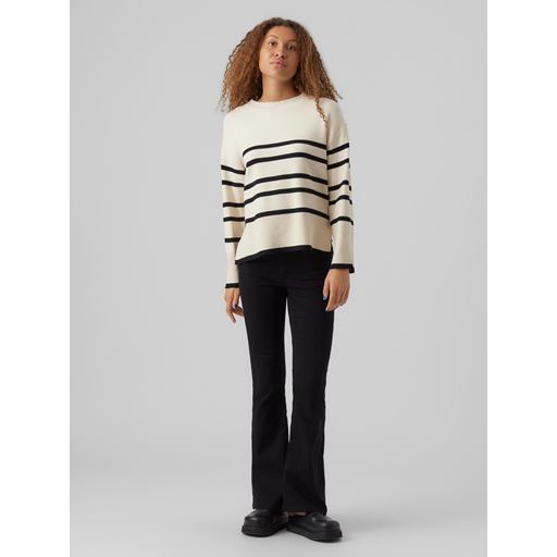 Vero Moda Saba Striktrøje, Birch, XXL