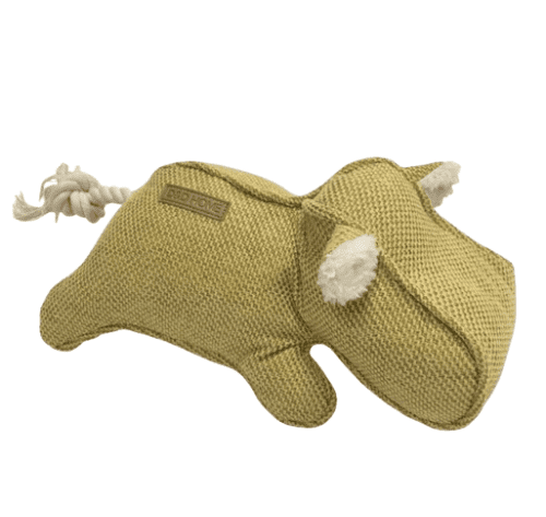 Hipopótamo de pelúcia de corda da D&D Home para cães