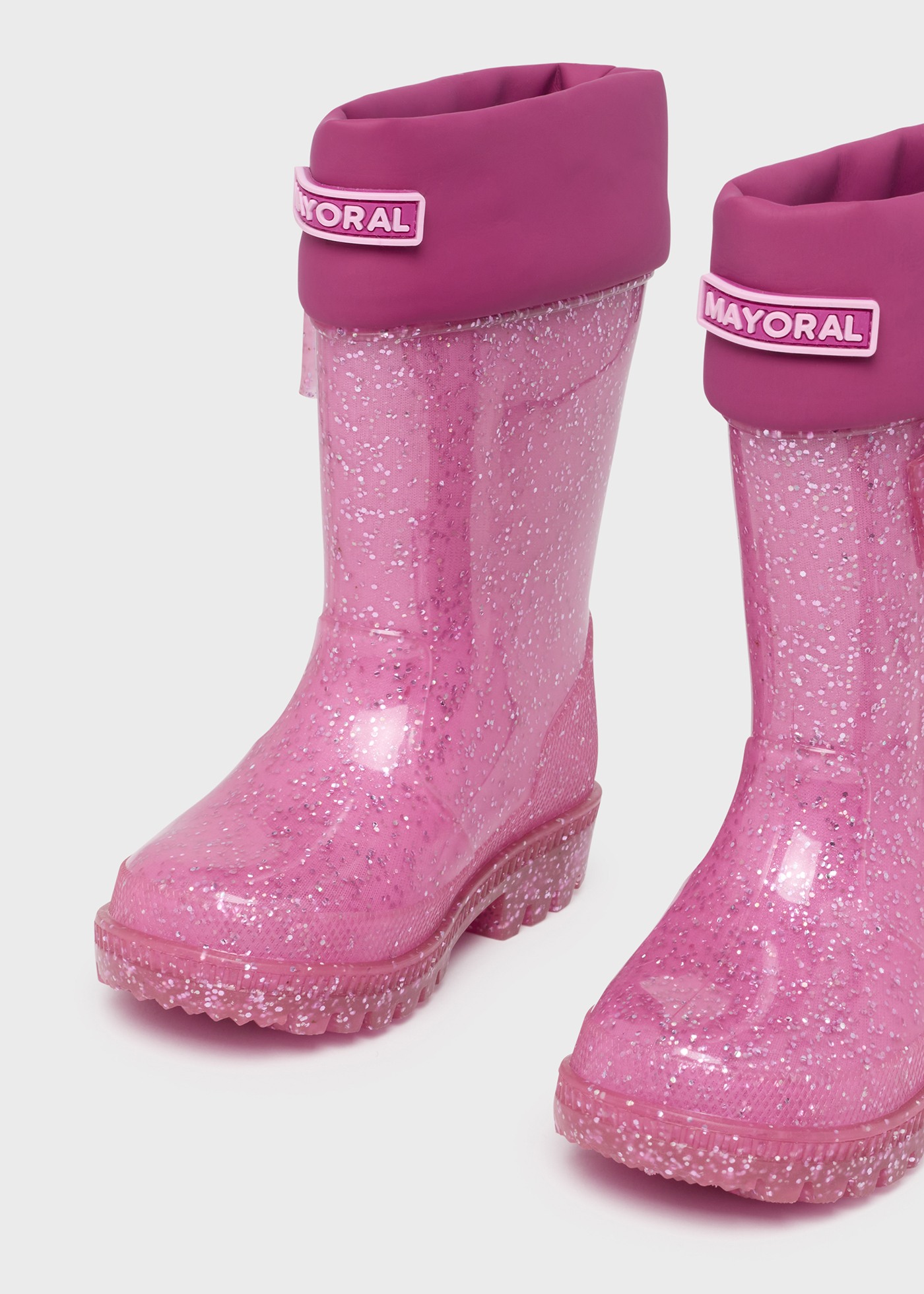 Bota de chuva com glitter para meninas