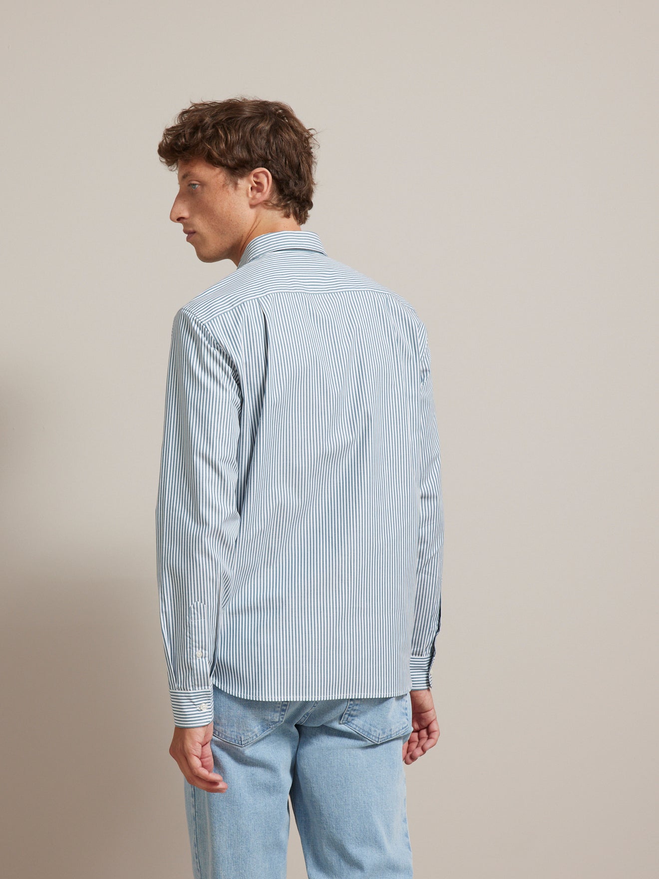 Chemise rayée regular fit homme - coton biologique
