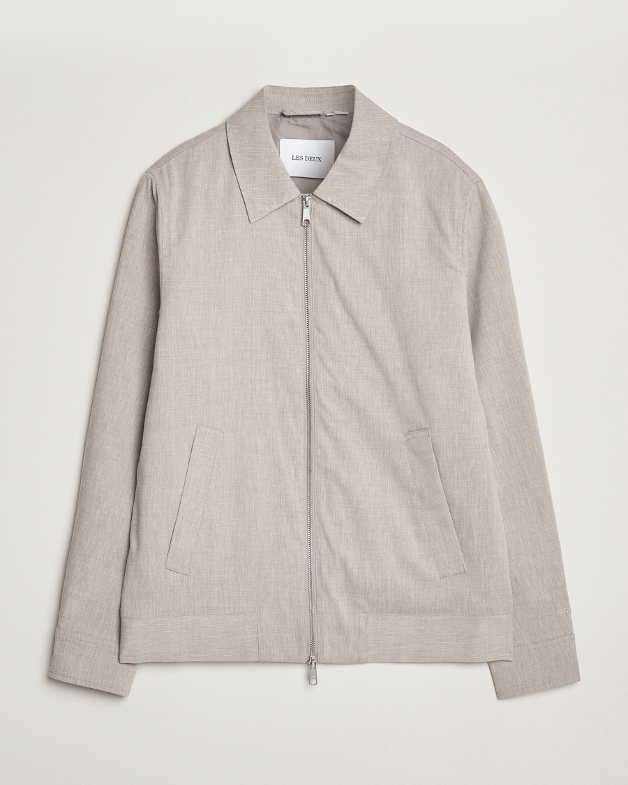 Les Deux Como Slub Coach Bomber Jacket Light Sand