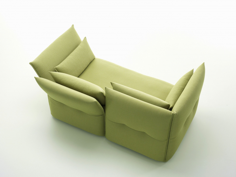 Vitra Mariposa 2-zits bank Iroko donkergrijs