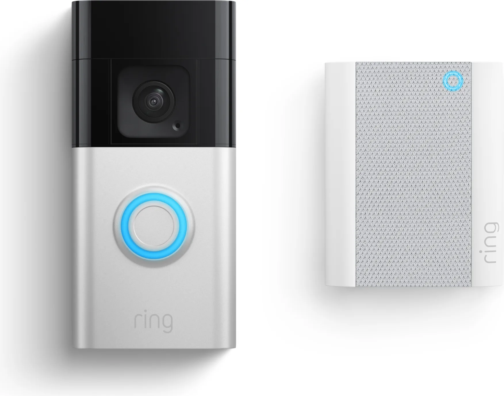 Ring Battery Video Doorbell Plus Nickel Satiné   Chime Sonnette connectée