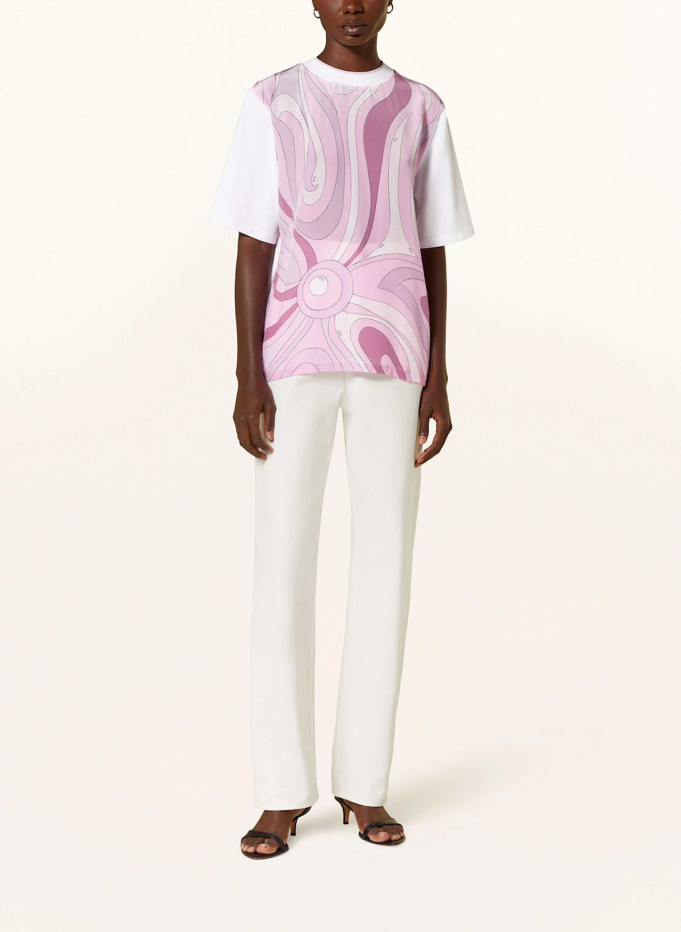 PUCCI T-Shirt im Materialmix
