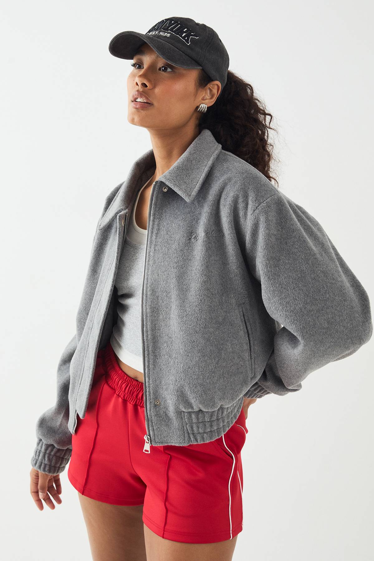Veste à Col Brodée avec Fermeture Éclair DSGN Studio