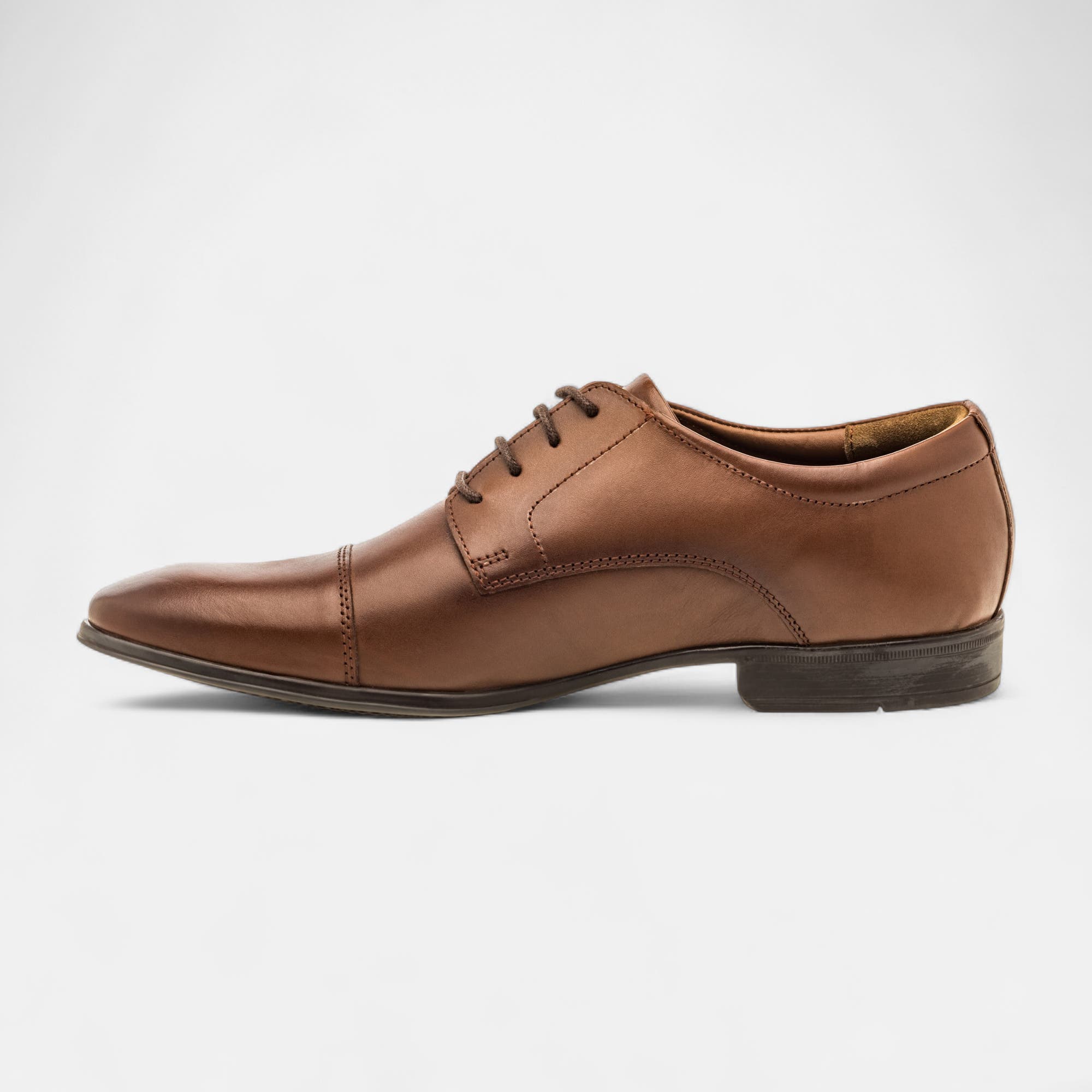 Derbies Homme en cuir cognac
