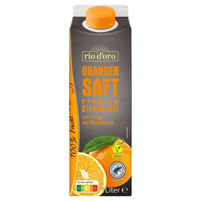 RIO D´ORO Premium Direktsaft 1 l, Orange