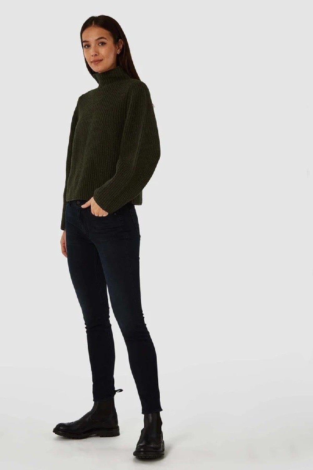 Kings Of Indigo Jeans Juno Medium Blue Black Worn
